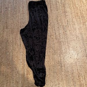 ECOTÉ Velvet Velour Black Harem Pant